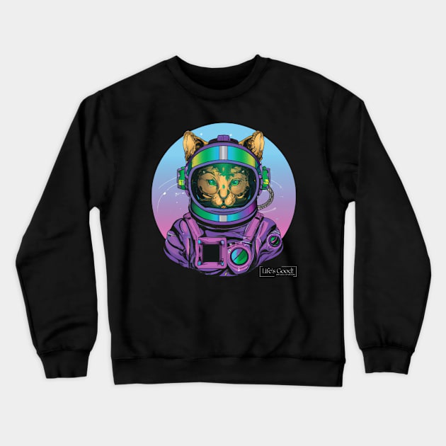 cat in the space Crewneck Sweatshirt by Arte&CulturaMX